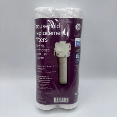 GE FXWSC Household Replacement Water Filter G -1-Pack of 2 -NIP Reduces Sediment - Image 1 of 4
