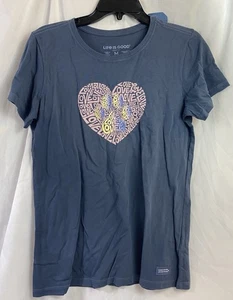 Life Is Good Crusher Tee T-Shirt Damen Medium Animal Heart - Bild 1 von 3