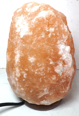 Auténtico interruptor atenuador de sal ionizador natural lámpara rosa HIMALAYA 8" de alto 6,6 libras Foto 1 de 4