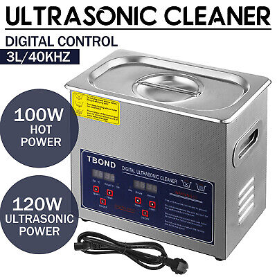 3L Digital Ultrasonic Cleaner Ultra Sonic Cleaning Tank Timer For Jewelry Watch • 78.50£