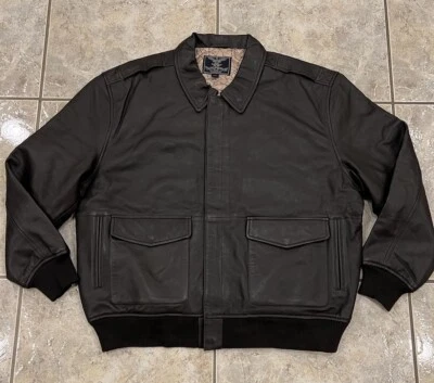 Mens 2XL Cockpit USA Blue Eagle Jacket Army Air Corps Top Gun Bomber Flight - Image 1 of 4