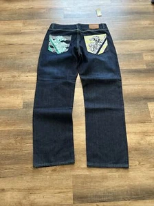 Vintage Y2K Denim Baggy Jeans Size 38x34 Skate Rave Coogi Punk Grunge Wide Leg - Picture 1 of 12