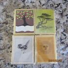 Lot 4-Vintage Antioch Bookplate Company-Personal Library-Sun-Bird-Tree-200 Total