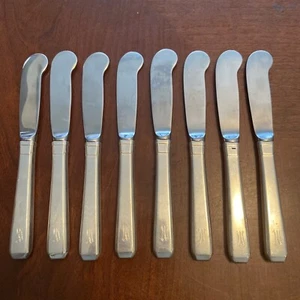 8 Towle Craftsman Sterling Silver Butter Knives Spreader 5 1/2” Monogram - Picture 1 of 5