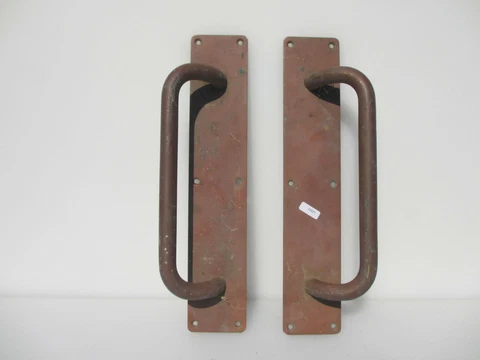 Large Antique Brass Door Handles Shop Pulls Old Pub Cinema Vintage Art Deco 14" Cover