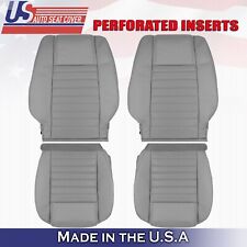 2005 to 2009 For Ford Mustang GT Front 2 Top & 2 Bottom Leather Seat Covers Gray