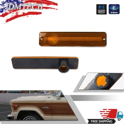 OE-Spec Amber Front Fender Side Marker Reflectors For 84-91 Jeep Grand Wagoneer - Image 1 of 4