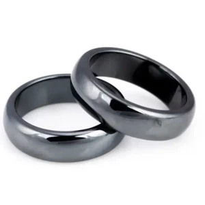 Anillo magnético de hematita negra absorbe energía negativa terapia mujeres hombres joyería - Imagen 1 de 16