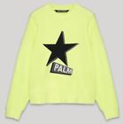 Palm Angels Neon Yellow Star Sweatshirt Xxl Pmba026f21fle008