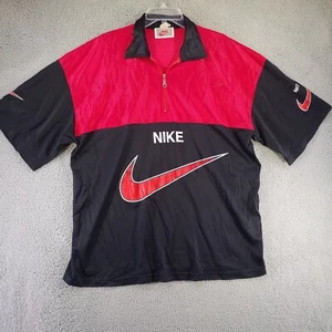 Nike Vintage Shirt Jersey XL Mens 1/4 Zip Vented Made USA Swoosh - Picture 1 of 7