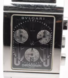 READ Vintage Boxed Bulgari Rettangolo Chronograph wristwatch Quartz Swiss - Picture 1 of 13