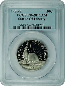 1986-S PCGS PR69DCAM Statue of Liberty Commemorative Half Dollar - Picture 1 of 1
