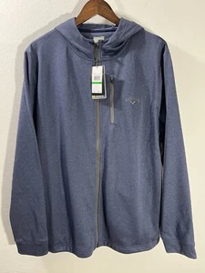Callaway UPF50 Zip-Up Long Sleeve Navy Blue Hoodie Sweatshirt Men's Size Large - Picture 1 of 6