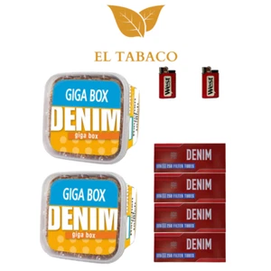 Denim Giga Stopftabak Volumen Tabak 2x330g 4x250 Hülsen 2 Fzge.versandkostenfrei - Bild 1 von 1