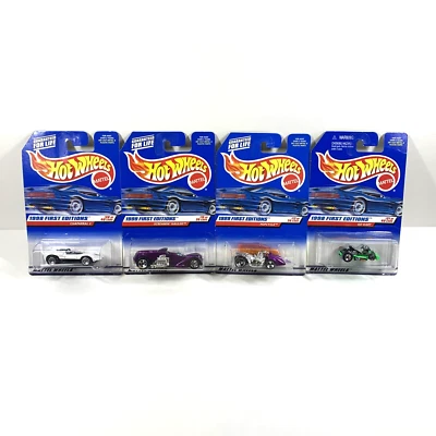 Mattel Hot Wheels Lot Of 4 Toy Cars: Go Kart, Popcycle, & More! Ages 3+ - Image 1 of 4