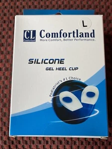 New CL Comfortland CK-601-4 Silicone Gel Heel Cups 1 pair L Men 10.5-12 Women 12 - Picture 1 of 3