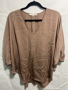 NOUVELLE Seide 95 Five Stretch AUSTIN TOP Poinciana braun Gr. XS - Bild 1 von 4