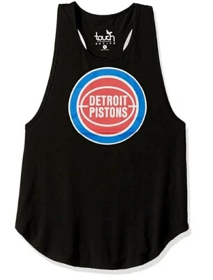 NBA Detroit Pistons Womens Size L Wishbone Tank Top Touch Black T Back Style - Image 1 of 4