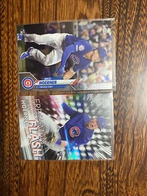 2020 Topps Chrome Nico Hoerner Freshman Flash Rookie Card FF-10 And Rookie Base - Image 1 of 4