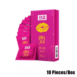 10Pcs Blowjob Condom Natural Cherry Flavor Oral Sex Condoms Ultra Thin Condoms - Picture 1 of 11