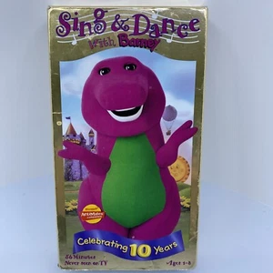 Barney- Sing and Dance With Barney VHS, Celebrating 10 Years 1999 FREE SHIPPING - Picture 1 of 3