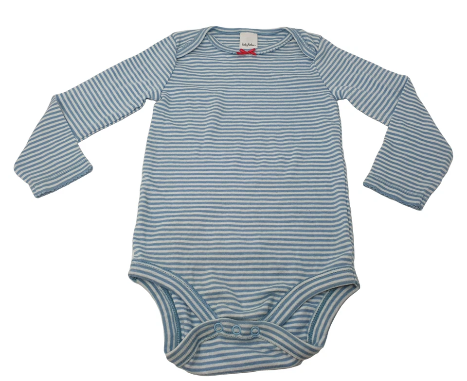 Ex Baby Boden blau gestreifter Body Weste Mädchen Langarm 0-3m - 2-3Jahre NEU