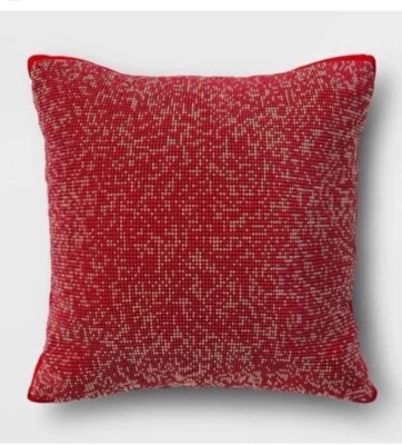 NUEVO Umbral Mini Cuentas Cuadrado Lanzamiento Almohada Rojo Vacaciones Navidad 10x10 Foto 1 de 3