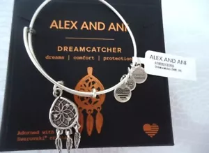 Alex and Ani DREAMCATCHER russisches Silber Charm Armreif neu mit Etikett Karte - Bild 1 von 3