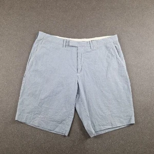 Polo Ralph Lauren Shorts Mens W38 Blue White Chino Pin Stripe Preppy Vintage - Picture 1 of 12