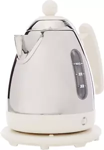 Dualit Lite Kettle | 1 L 2 kW Jug Kettle Polished with Canvas White Trim, High - Picture 1 of 12