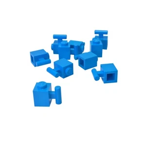 10 NEW LEGO Brick, Modified 1 x 1 with Handle Dark Azure - Picture 1 of 1