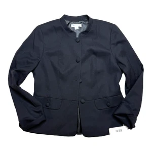 PENDLETON Vintage Peplum Charcoal Gray Wool Dress Jacket Blazer (12) NWT - Picture 1 of 8
