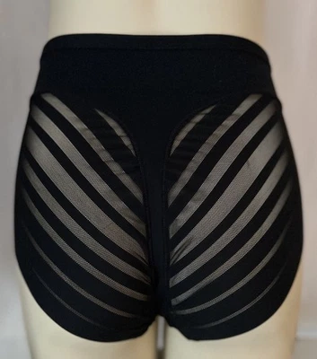 🖤NUEVO SIN ETIQUETAS LEONISA Rayas Indetectable Encaje Clásico Modelador Panty-Negro-Talla S🖤 Foto 1 de 4