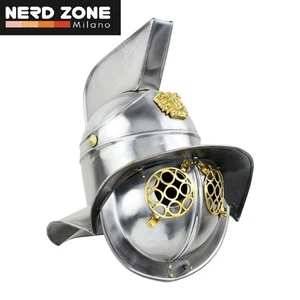 MEDIOEVO - Elmo Gladiatore Trace in ferro con dettagli in ottone. - Imagen 1 de 1