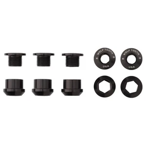 Wolf Tooth 1x Chainring Bolt Set - 6mm, Dual Hex Fittings, Set/5, Black - Picture 1 of 1