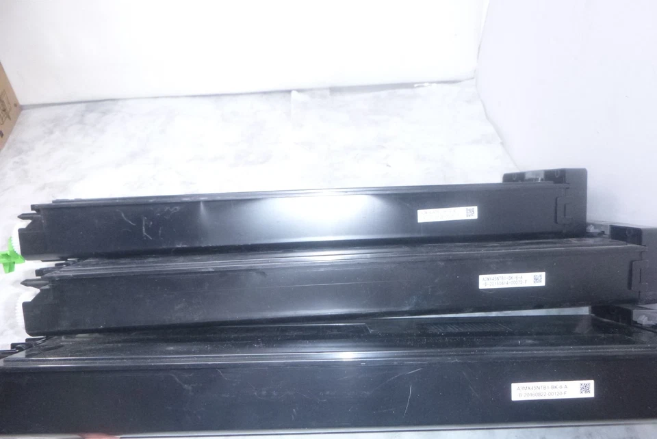 Lote de 3 tóner negro Sharp MX-45NTBA genuino nuevo GENUINO Foto 1 de 1