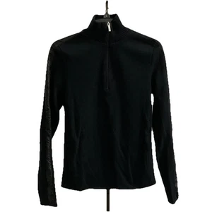 Suéter Kenneth Cole para hombre tejido negro 1/4 cremallera cuello talla pequeña - Imagen 1 de 6