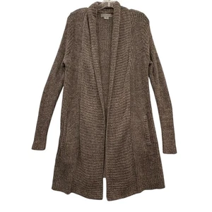 Barefoot Dreams Women's Cozy Chic Lite Cardigan Brown Taupe Open Front Size MD - Picture 1 of 7