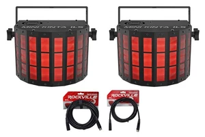 (2) Chauvet DJ Mini Kinta ILS RGBW Party/Stage Effect Lights D-Fi USB+DMX Cables - Picture 1 of 12