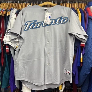 Vintage Authentic Toronto Blue Jays Gray Jersey Majestic Sz XL - Picture 1 of 5
