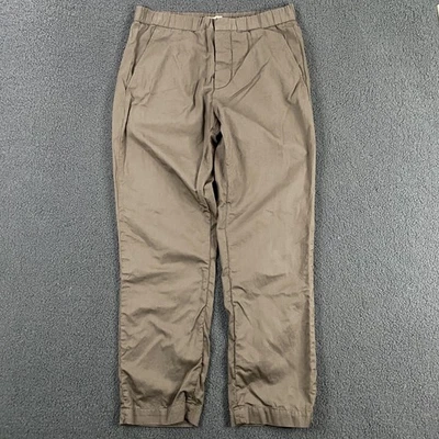 Marni x H&M Pants Mens 32R Brown Pleated Chino Trousers Elastic Waist Casual - Image 1 of 4