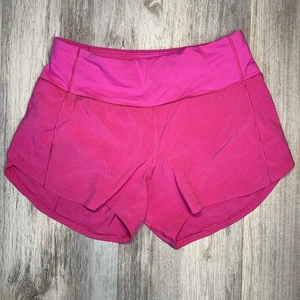 Lululemon Women Solid Pow Pink Speed Up Mid Rise Lined Size 4 - Picture 1 of 8