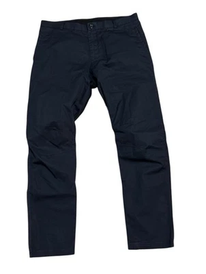 Lanvin Navy Blue Pants Cotton Slim Fit 3D Cutting Zip Hems Men’s Size 48IT 32x27 - Image 1 of 4
