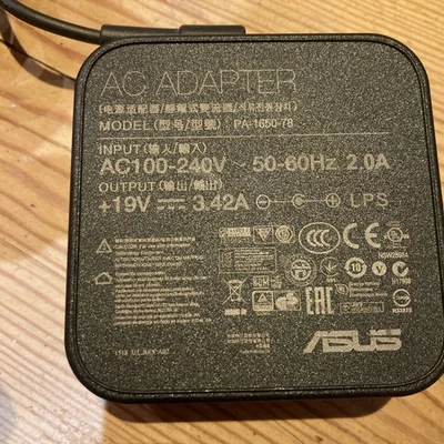 GENUINE ASUS (PA-1650-78) 19V-3.42A 65W LAPTOP CHARGER WITH POWER LEAD - Image 1 of 2