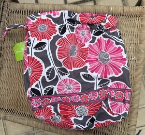 VERA BRADLEY Fully Lined Drawsting Close Ditty Bag "Cherry Blossoms" NWT - Picture 1 of 3