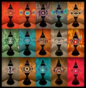 Mosaiklampe Große L 18 cm Glas Handgefertigt orientalisch Lampe Samarkand-Lights - Bild 1 von 40