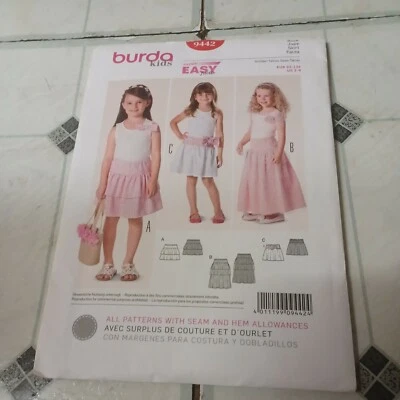 Burda Style Sewing Pattern - 9442 - Skirt Toddlers | School Children | Festiv... - Image 1 of 2