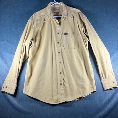 Vintage Woolrich Sportsman Chamois Men's Shirt XL Cotton Tan Pocket Button-Down - Image 1 of 4