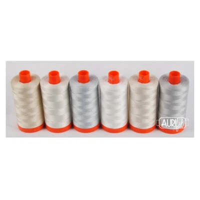 Aurifil Thread 6 LARGE SPOOLS COTTON 50WT 1422 Yds - Each Quilt in a Day - Image 1 of 2