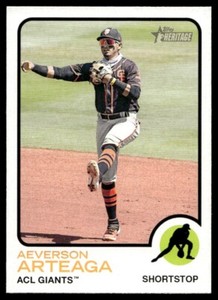 2022 Topps Heritage Minor League Aeverson Arteaga G20 ACL Giants #58